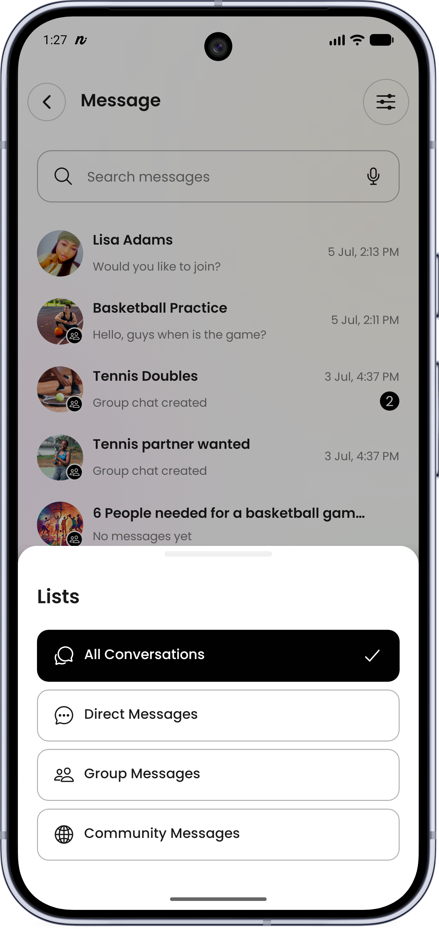 mobile screen